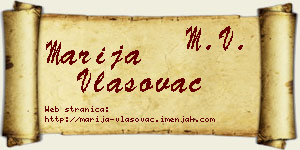 Marija Vlasovac vizit kartica